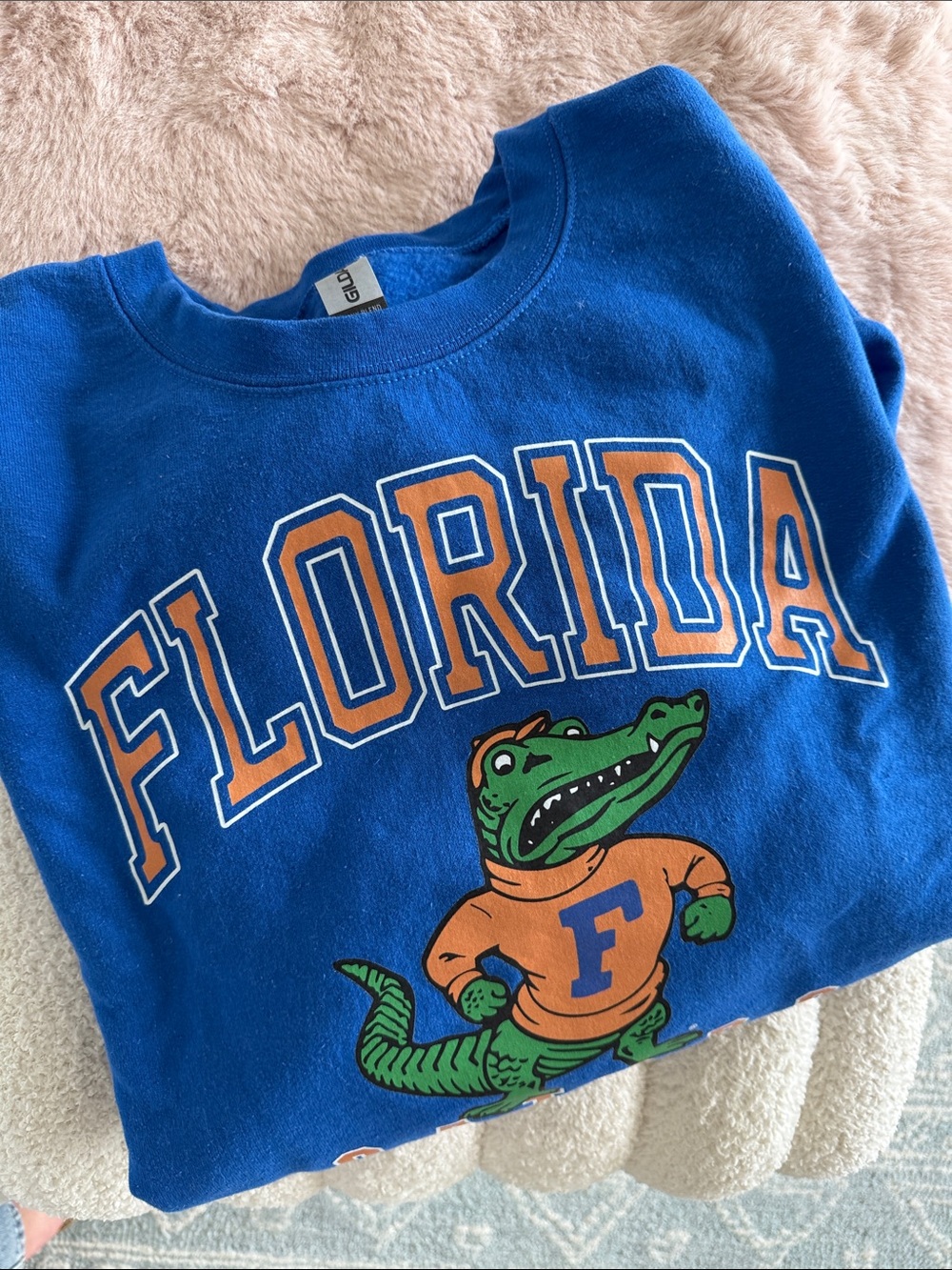 Gildan Royal Blue Florida Gators Graphic Crewneck Sweatshirt